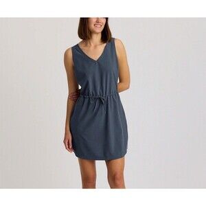 Free Fly Dress Size Medium Blue Breeze Dress Sleeveless Pockets Athletic